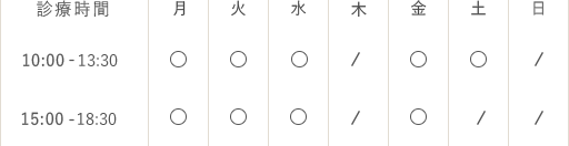 診療時間表